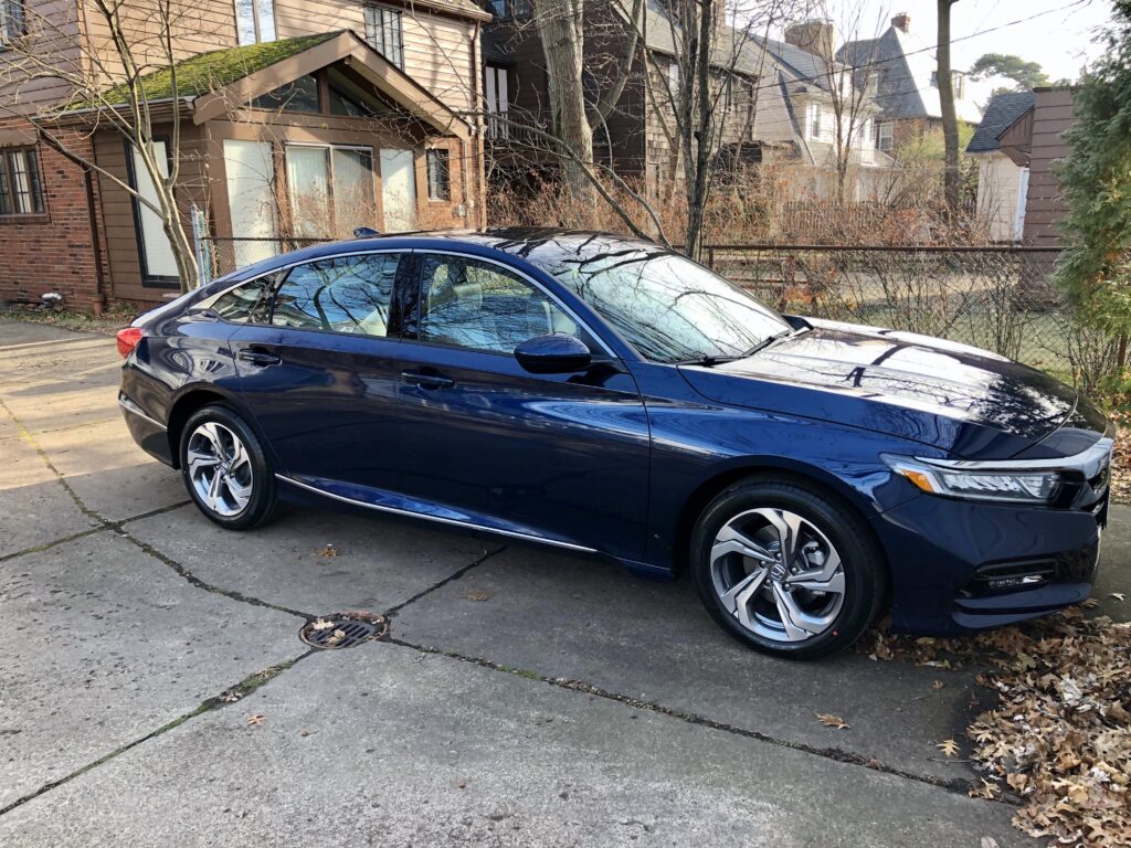 A blue 2020 Honda Accord